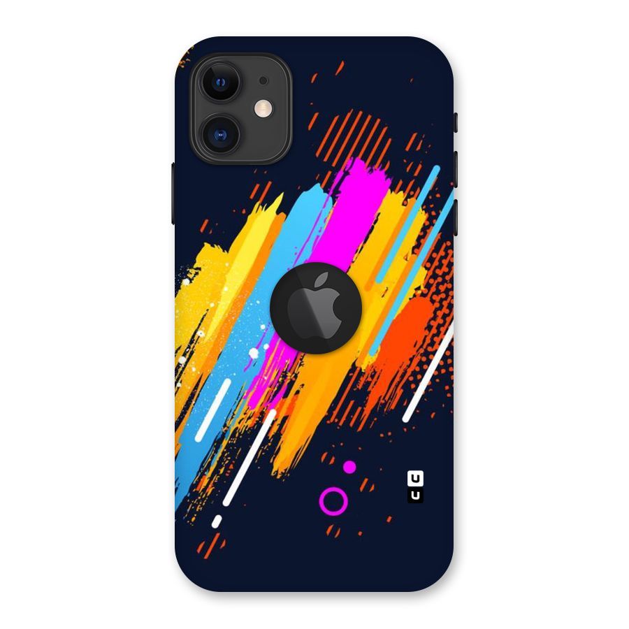 Abstract Shades Back Case for iPhone 11 Logo Cut