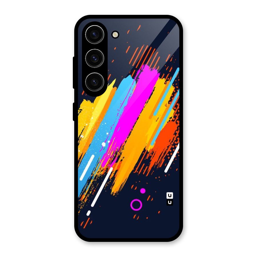 Abstract Shades Glass Back Case for Galaxy S23