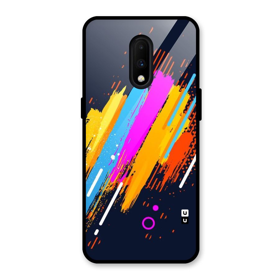 Abstract Shades Glass Back Case for OnePlus 7