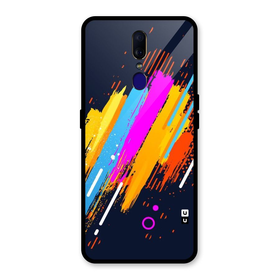 Abstract Shades Glass Back Case for Oppo F11