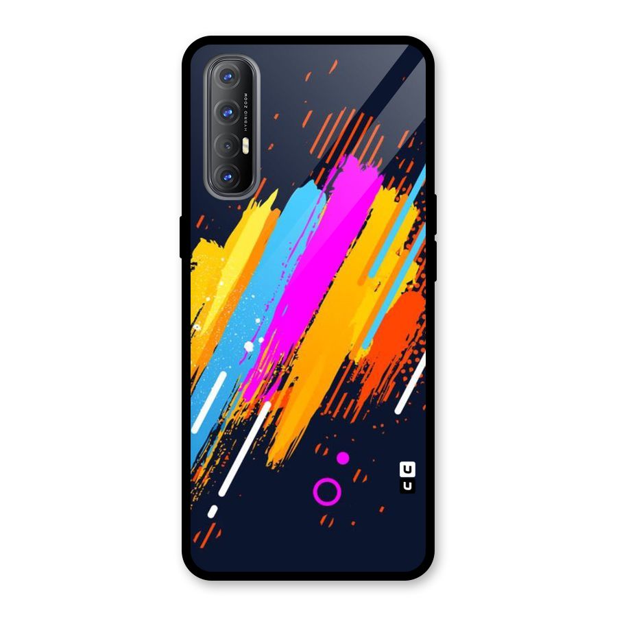 Abstract Shades Glass Back Case for Oppo Reno3 Pro