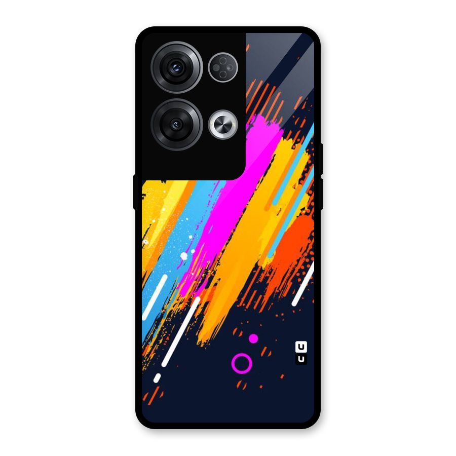 Abstract Shades Glass Back Case for Oppo Reno8 Pro 5G