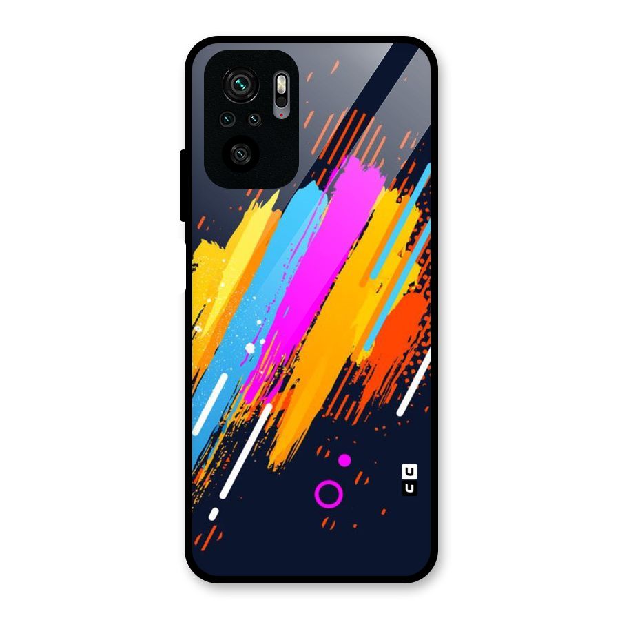 Abstract Shades Glass Back Case for Redmi Note 10S