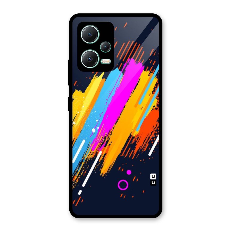 Abstract Shades Glass Back Case for Redmi Note 12 5G