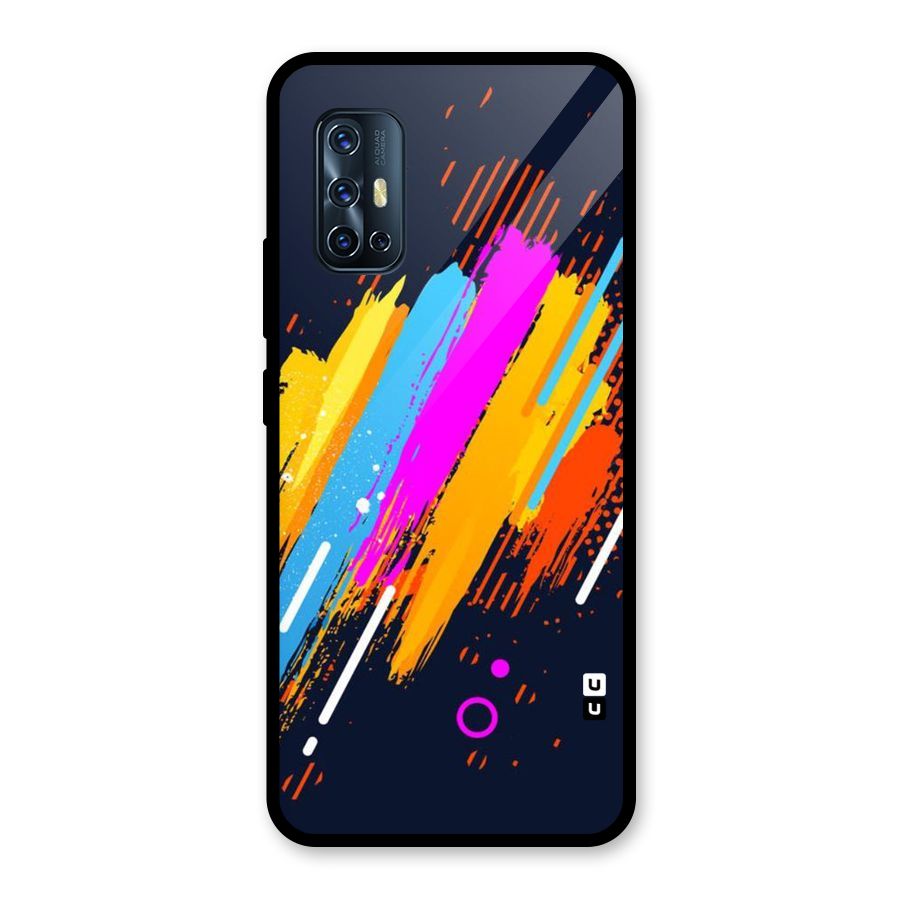 Abstract Shades Glass Back Case for Vivo V17
