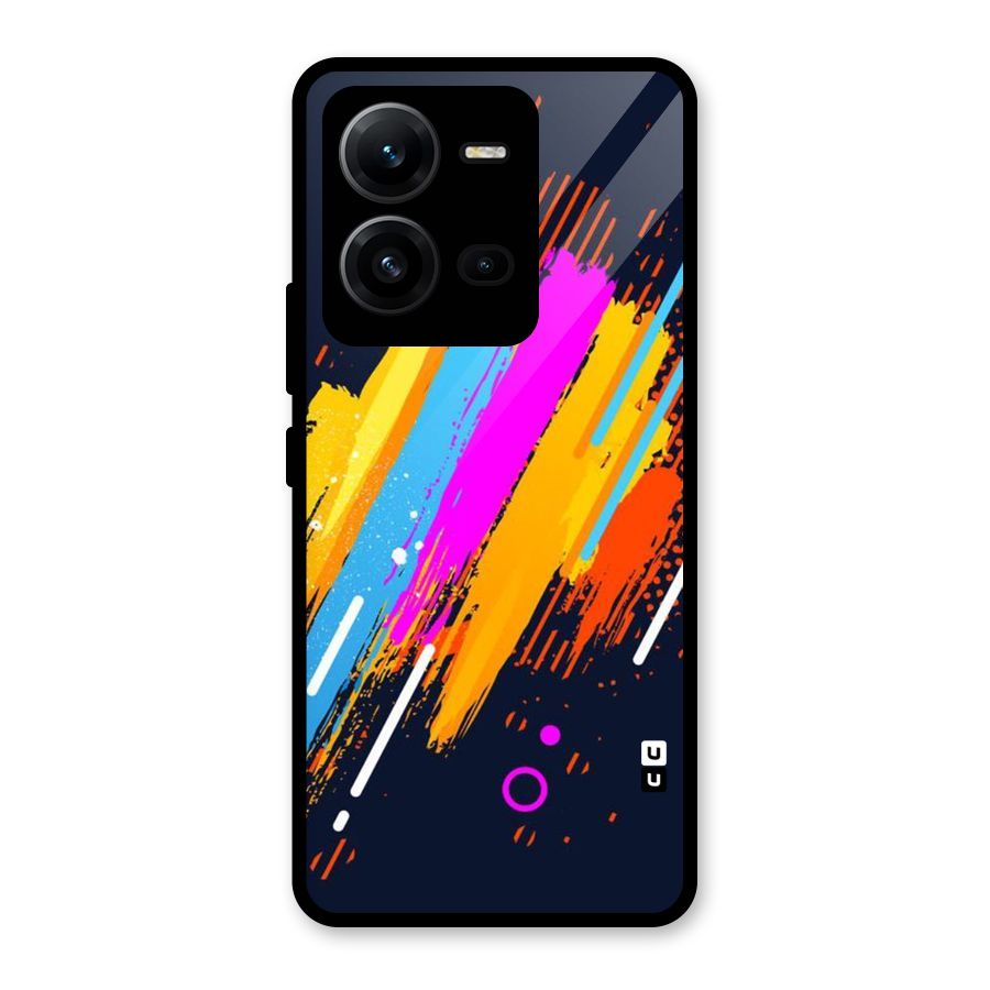 Abstract Shades Glass Back Case for Vivo V25