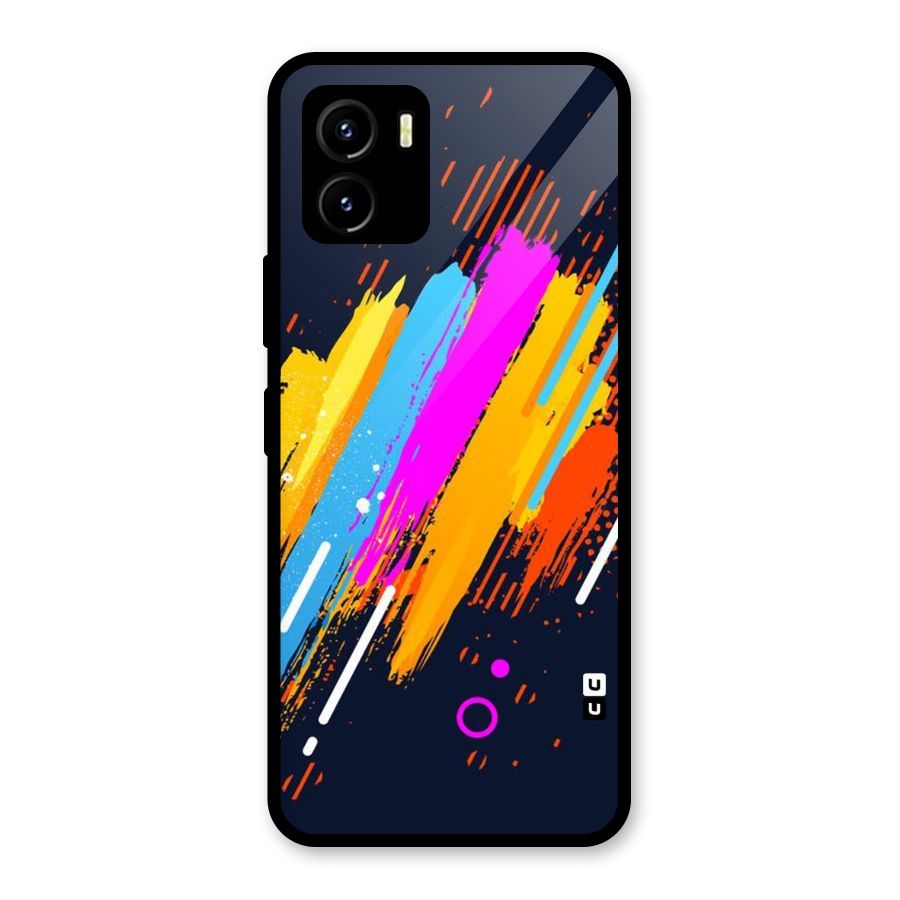 Abstract Shades Glass Back Case for Vivo Y15s