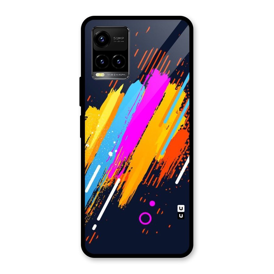 Abstract Shades Glass Back Case for Vivo Y21T