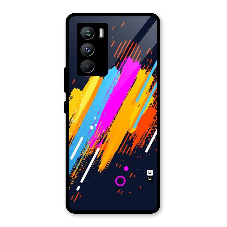 Abstract Shades Glass Back Case for Vivo iQOO 9 SE