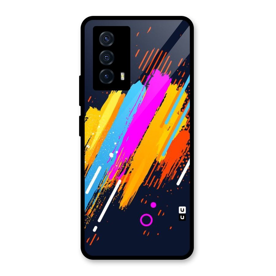 Abstract Shades Glass Back Case for Vivo iQOO Z5