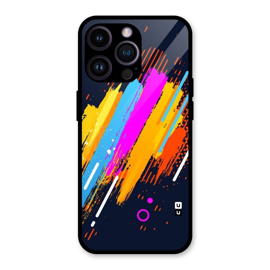 Abstract Shades Glass Back Case for iPhone 14 Pro Max