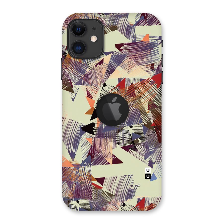Abstract Sketch Back Case for iPhone 11 Logo Cut