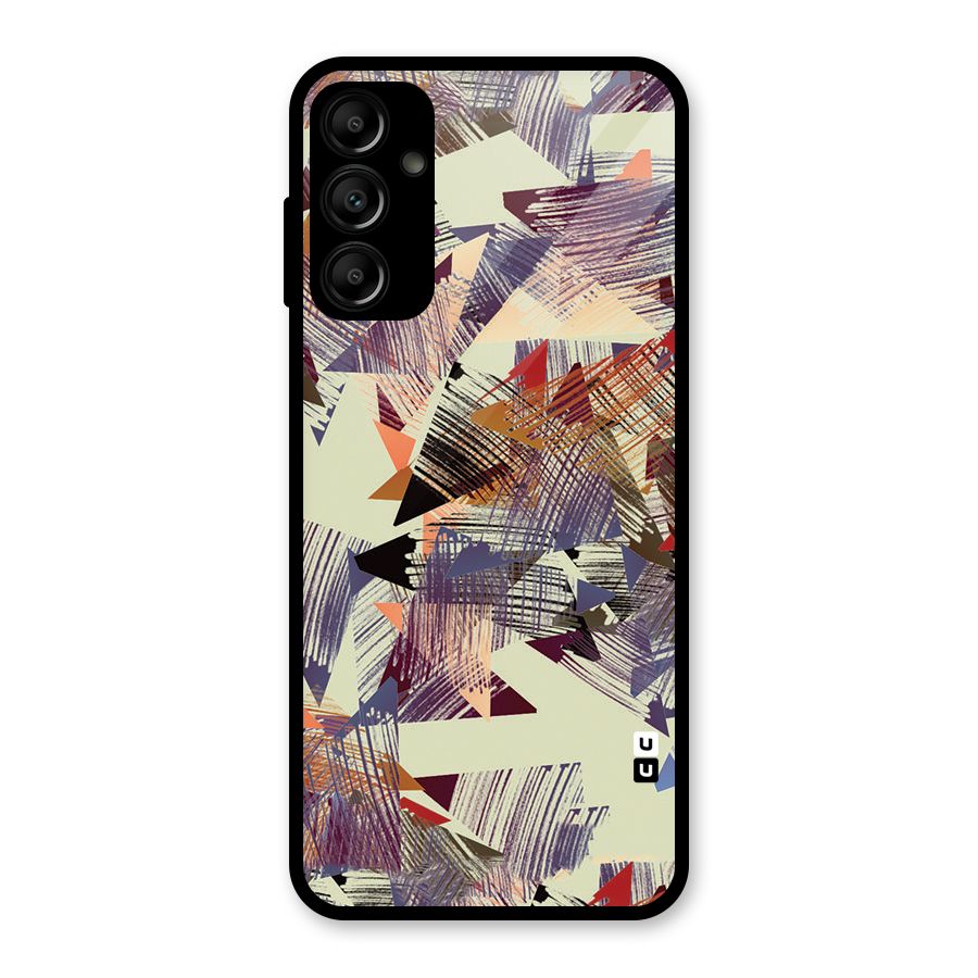 Abstract Sketch Glass Back Case for Galaxy A14 5G