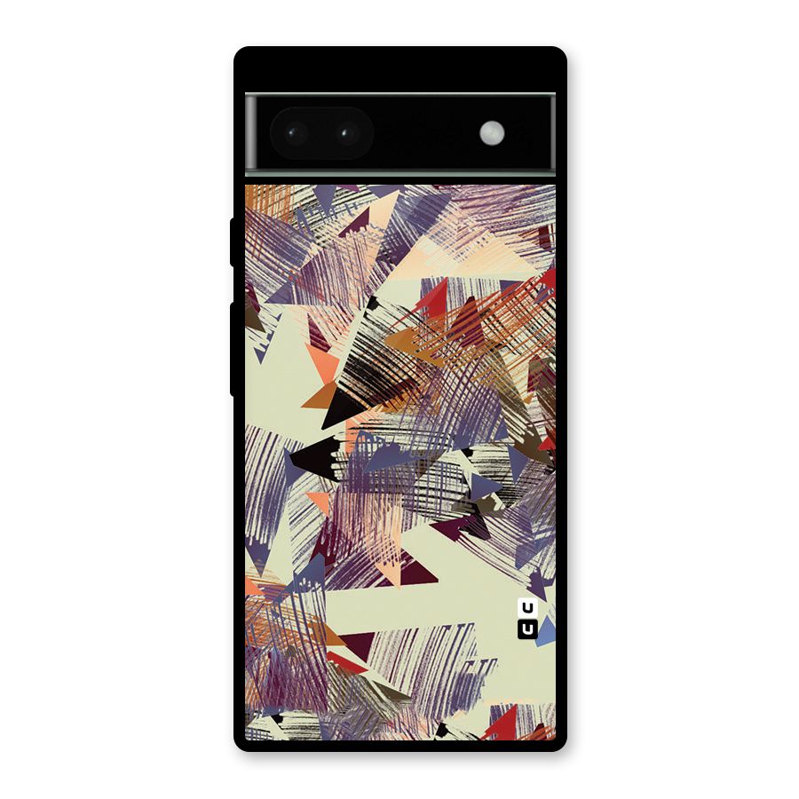 Abstract Sketch Glass Back Case for Google Pixel 6a