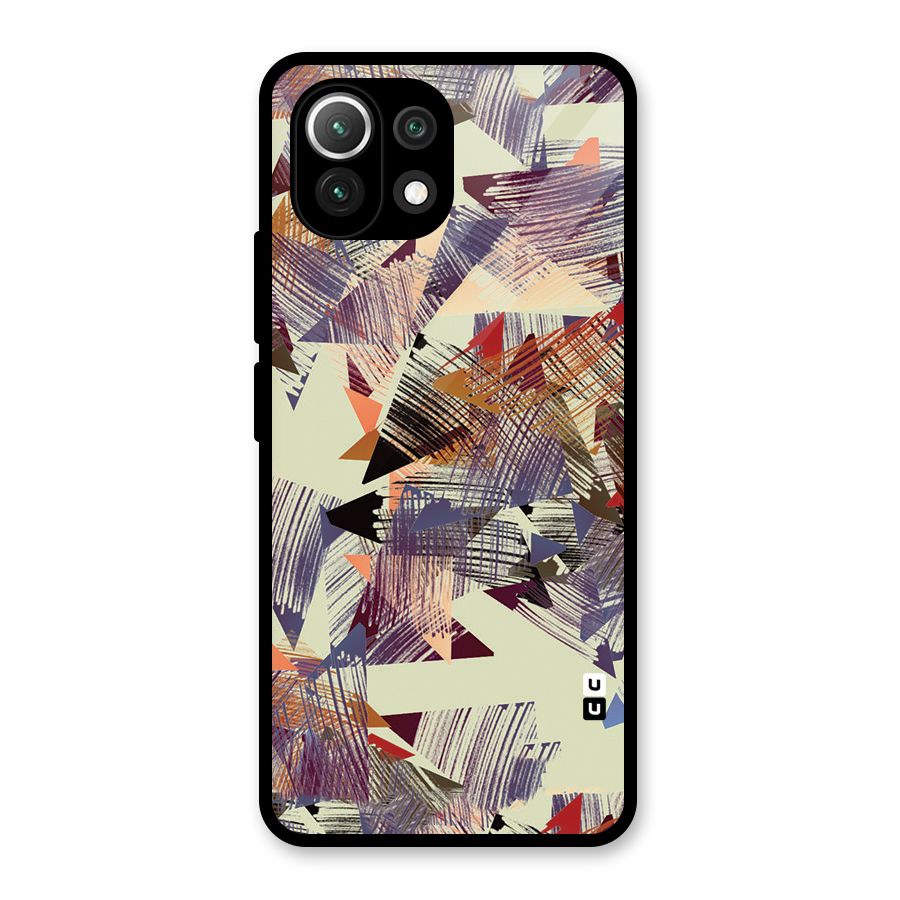 Abstract Sketch Glass Back Case for Mi 11 Lite