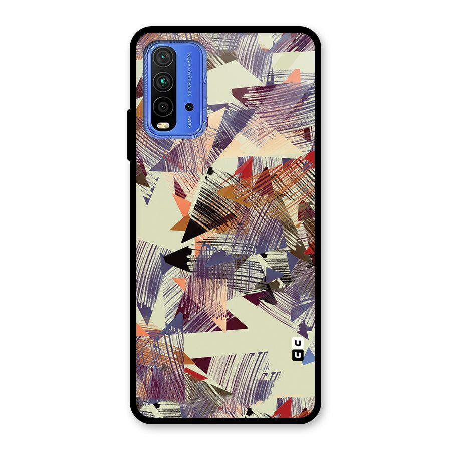 Abstract Sketch Glass Back Case for Redmi 9 Power