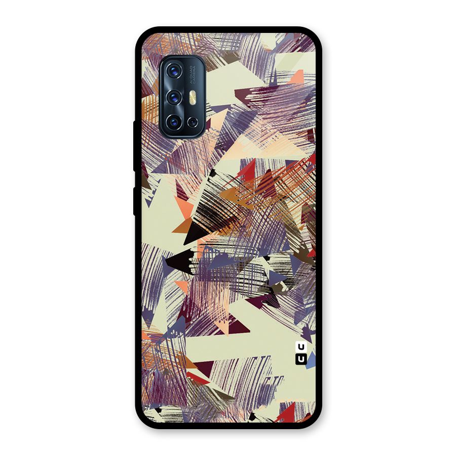Abstract Sketch Glass Back Case for Vivo V17