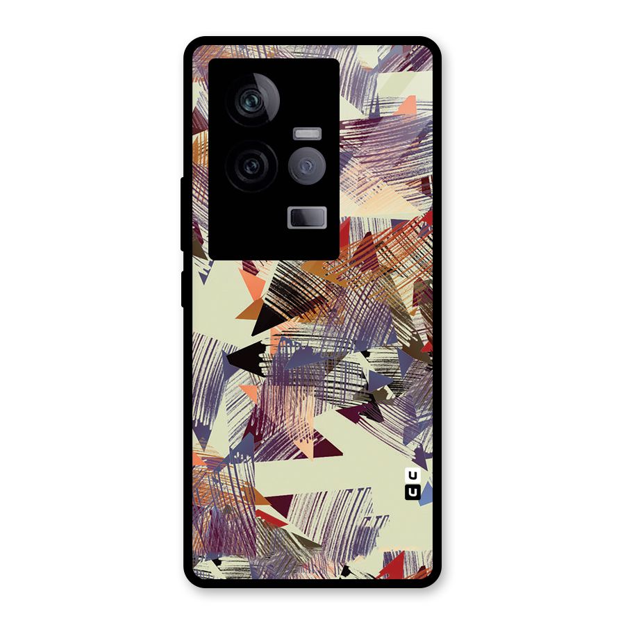 Abstract Sketch Glass Back Case for Vivo iQOO 11 5G