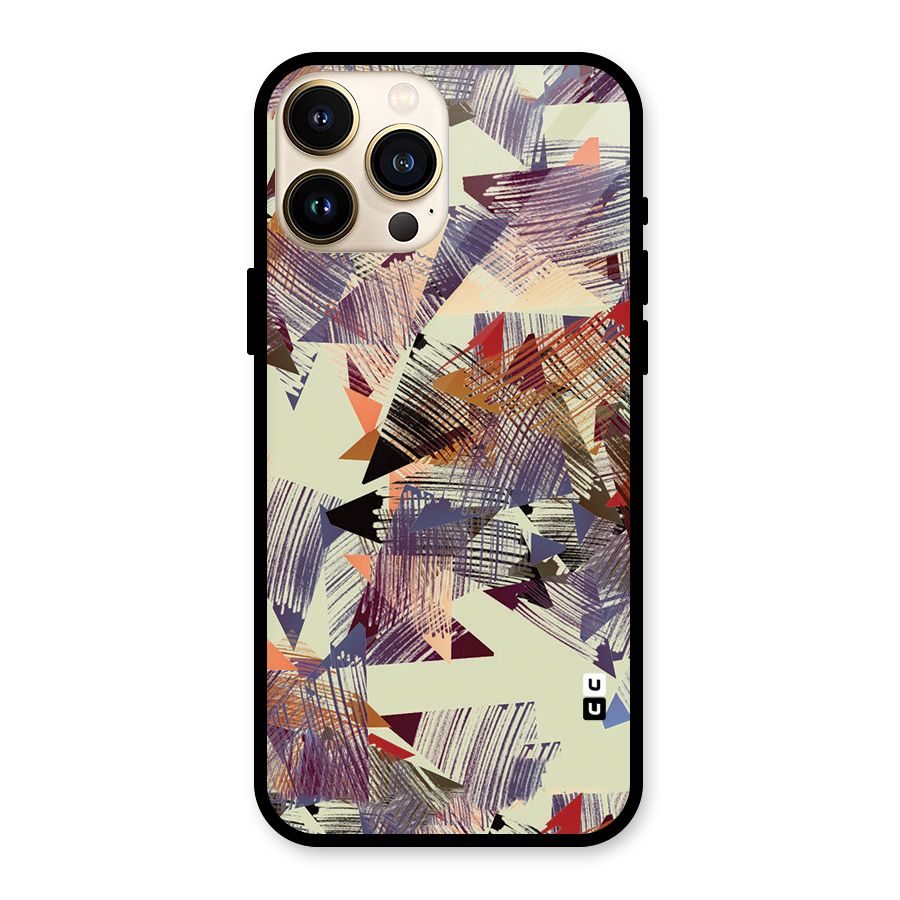 Abstract Sketch Glass Back Case for iPhone 13 Pro Max