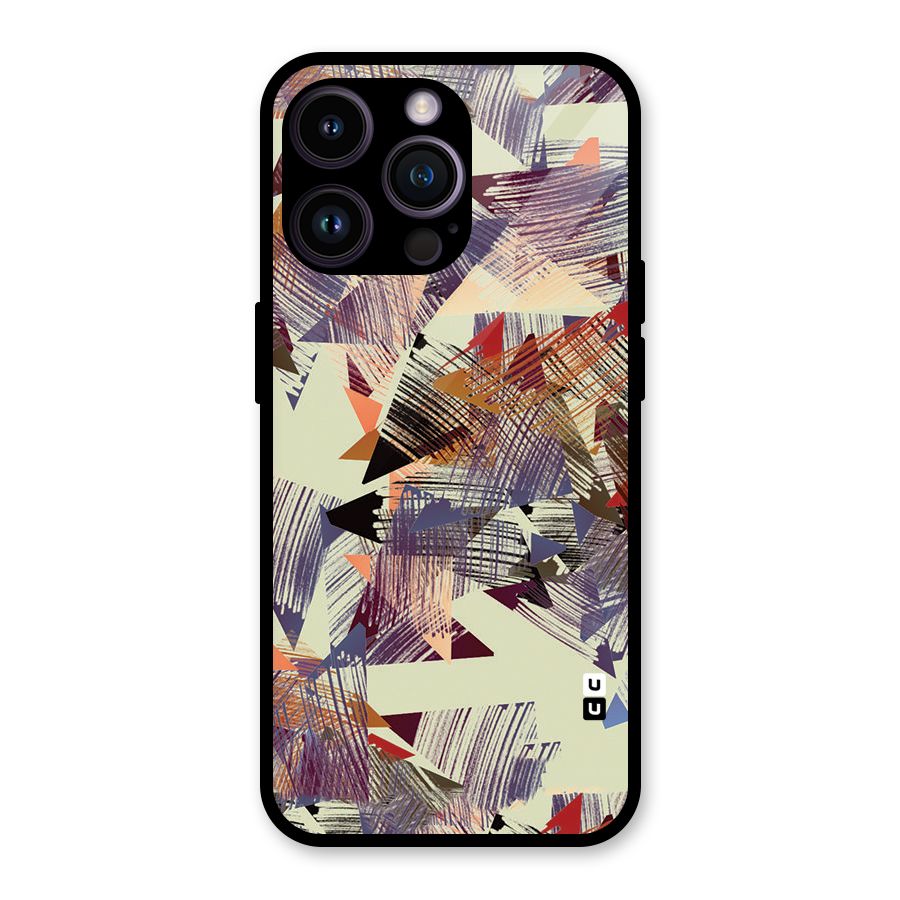 Abstract Sketch Glass Back Case for iPhone 14 Pro Max