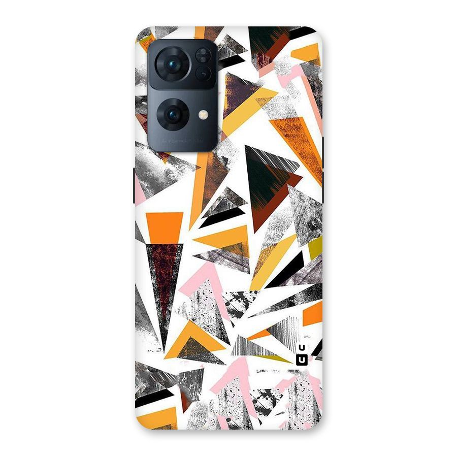 Abstract Sketchy Triangles Back Case for Oppo Reno7 Pro 5G