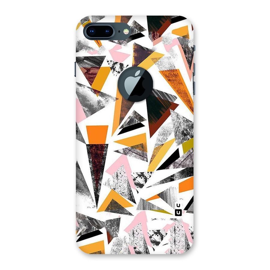Abstract Sketchy Triangles Back Case for iPhone 7 Plus Logo Cut