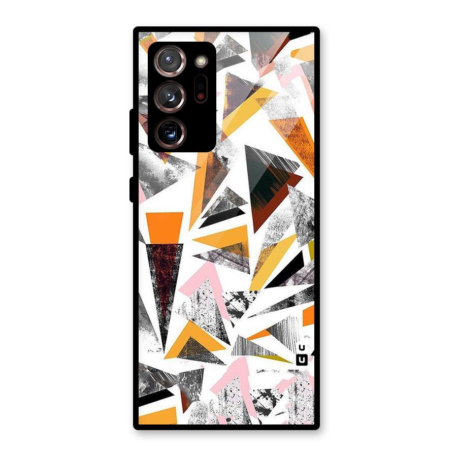Abstract Sketchy Triangles Glass Back Case for Galaxy Note 20 Ultra 5G