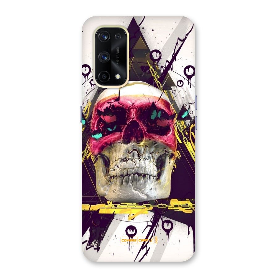 Abstract Skull Glass Back Case for Realme X7 Pro