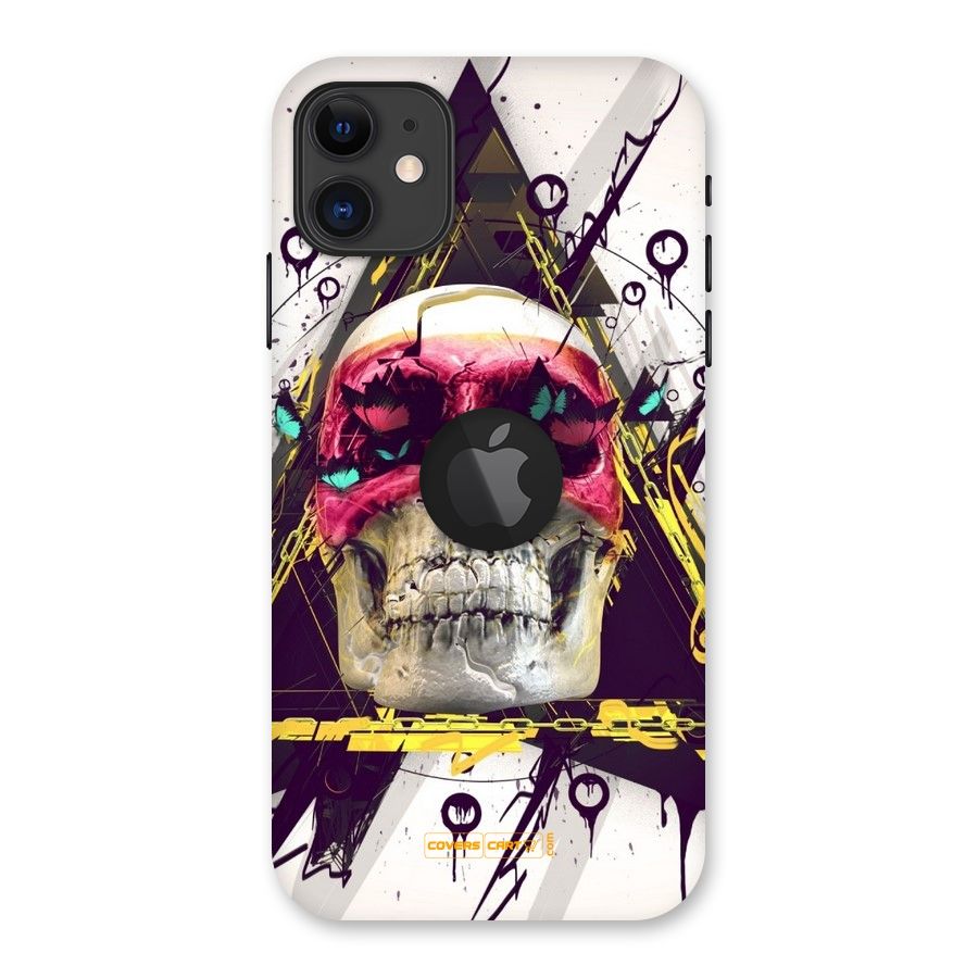 Abstract Skull Back Case for iPhone 11 Logo Cut