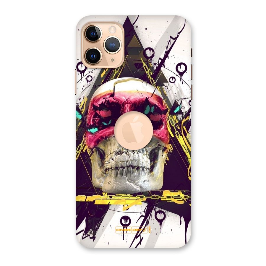 Abstract Skull Back Case for iPhone 11 Pro Max Logo Cut