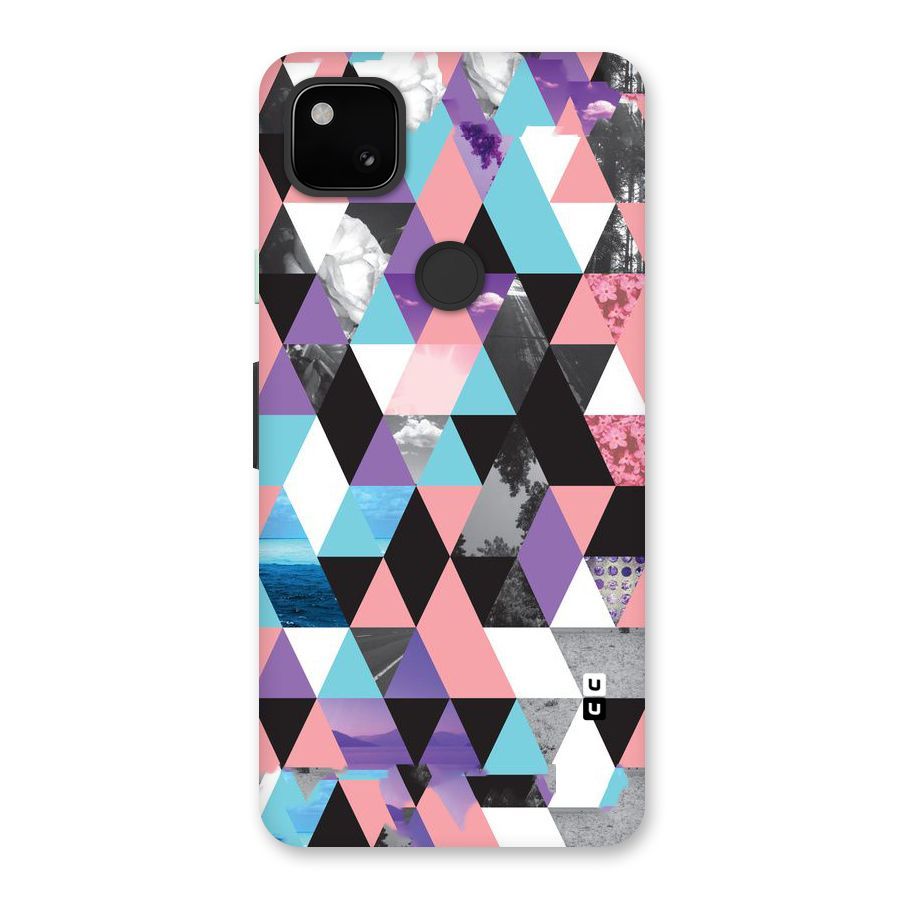 Abstract Splash Triangles Back Case for Google Pixel 4a