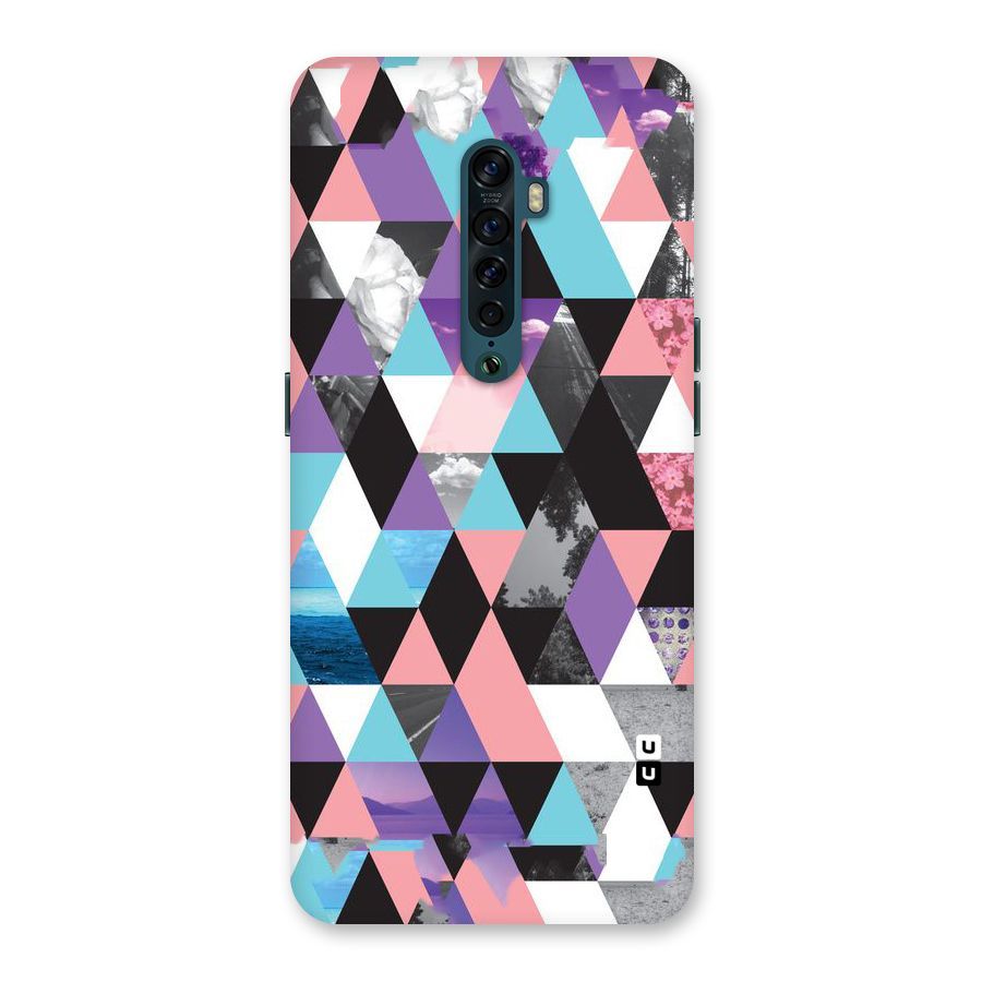 Abstract Splash Triangles Back Case for Oppo Reno2