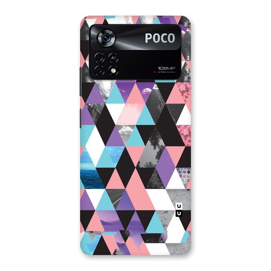 Abstract Splash Triangles Back Case for Poco X4 Pro 5G
