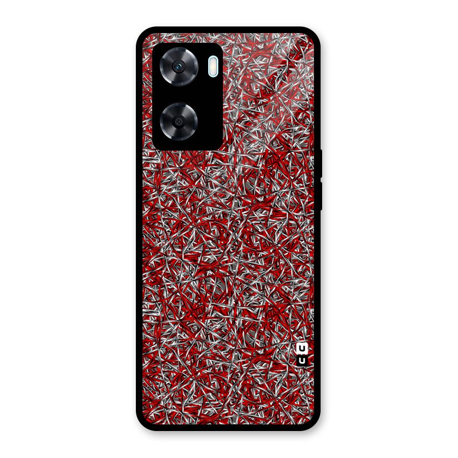 Abstract Threads Glass Back Case for Oppo A77