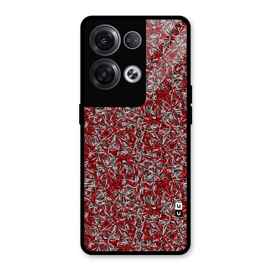 Abstract Threads Glass Back Case for Oppo Reno8 Pro 5G