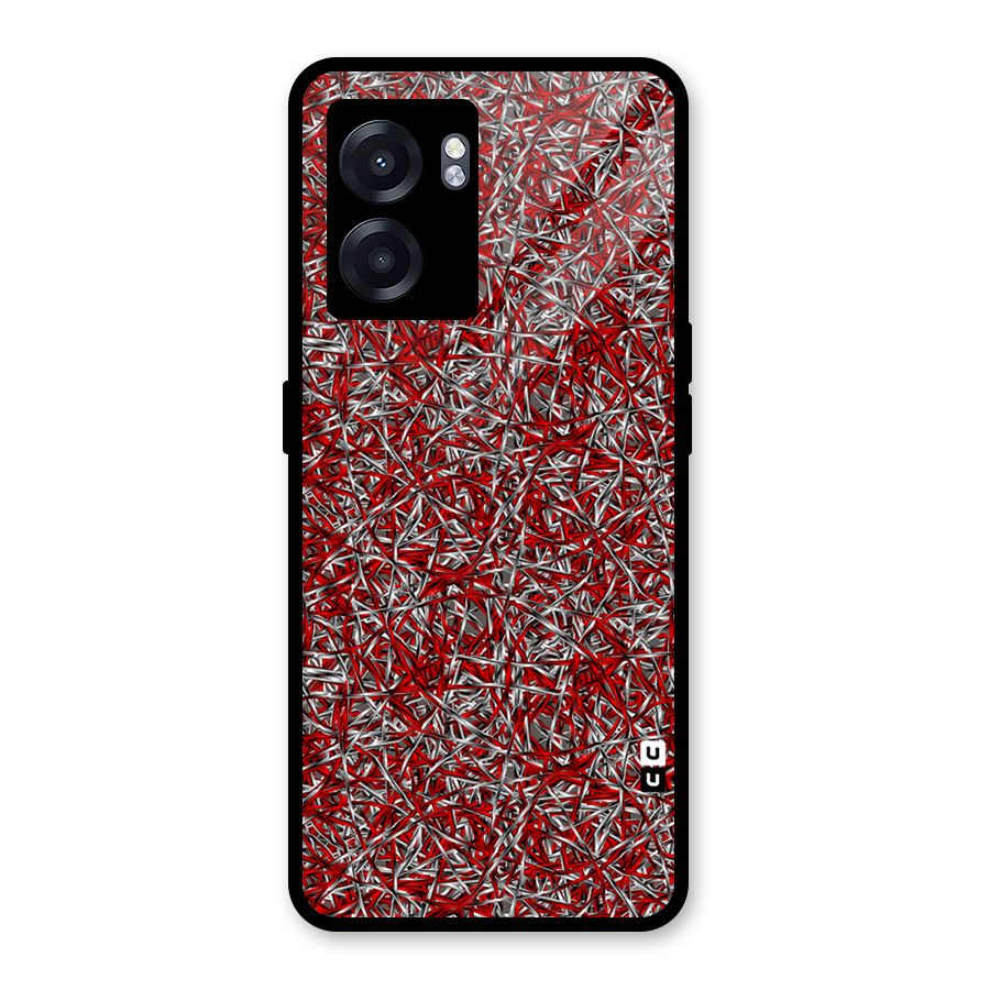 Abstract Threads Glass Back Case for Realme Narzo 50 5G