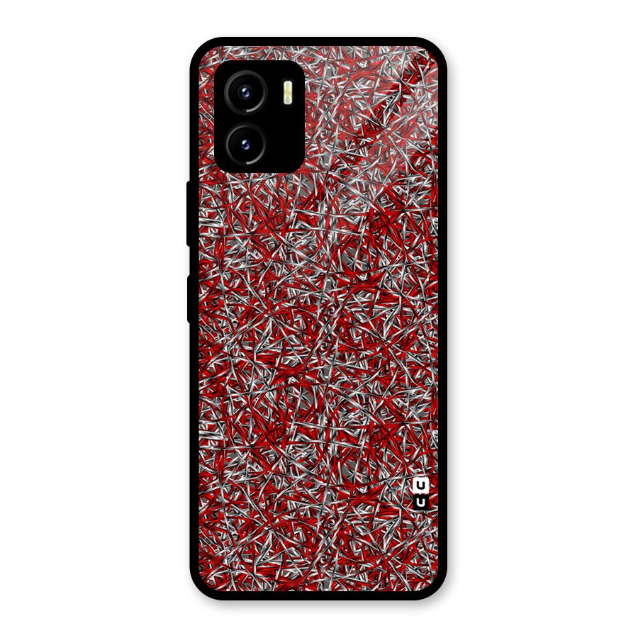 Abstract Threads Glass Back Case for Vivo Y15s