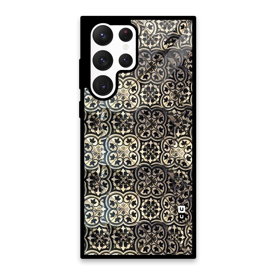 Abstract Tile Glass Back Case for Galaxy S22 Ultra 5G