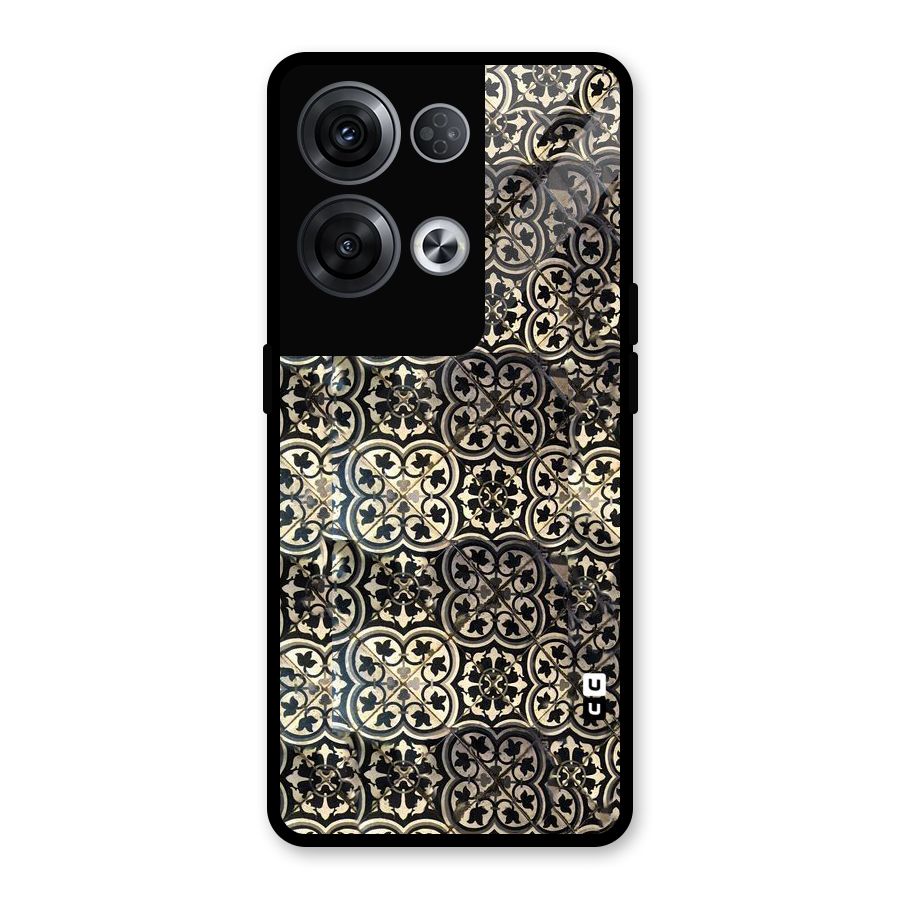 Abstract Tile Glass Back Case for Oppo Reno8 Pro 5G