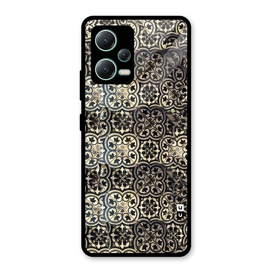 Abstract Tile Glass Back Case for Redmi Note 12 5G
