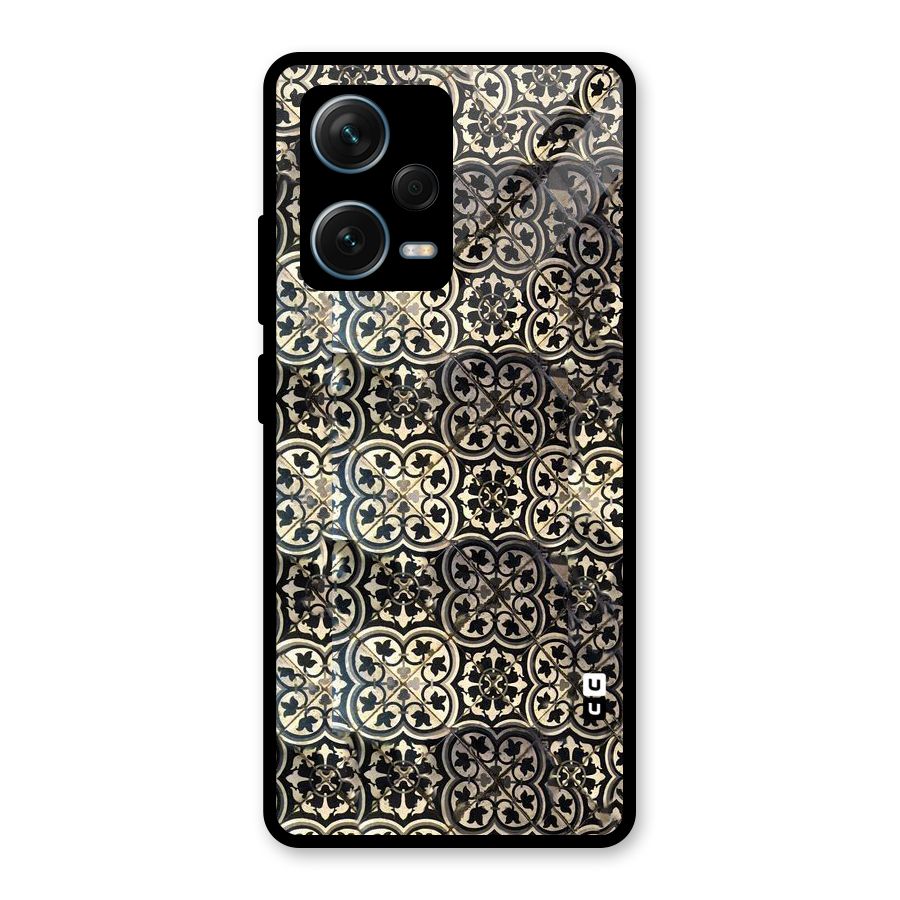 Abstract Tile Glass Back Case for Redmi Note 12 Pro Plus 5G