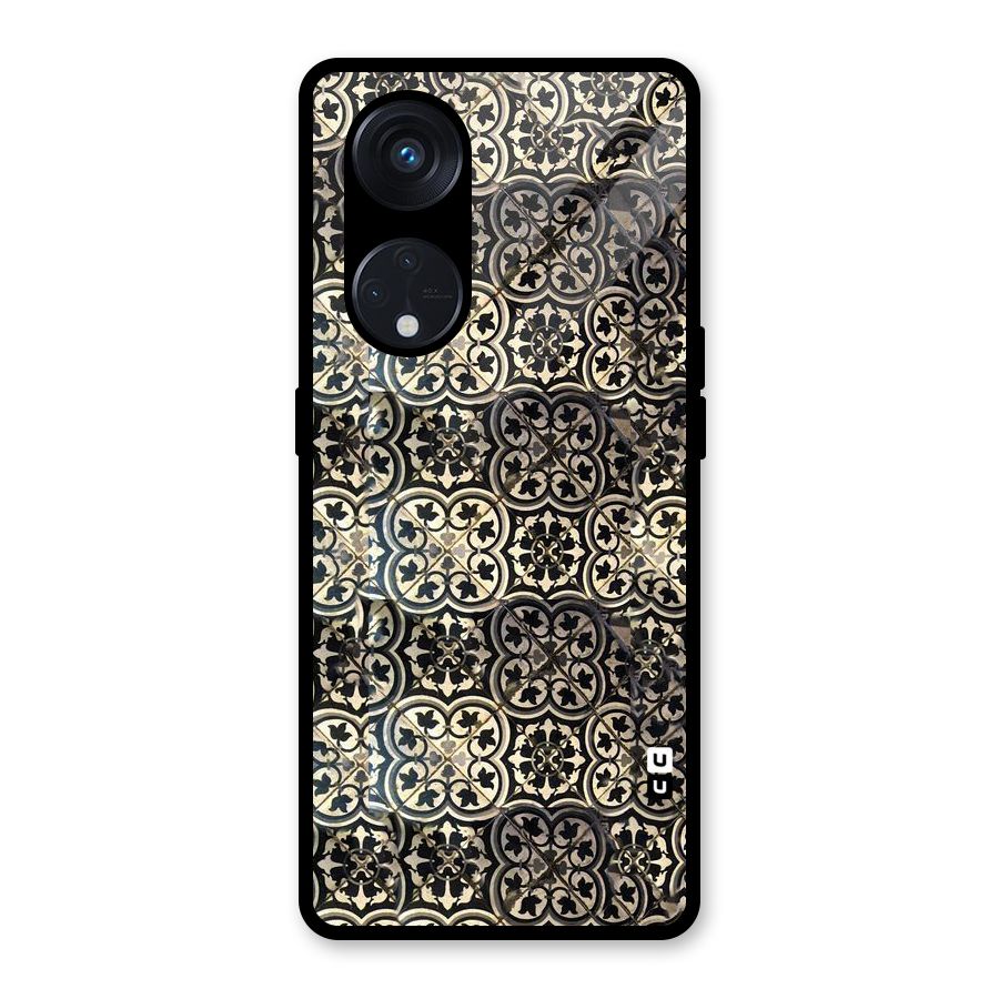 Abstract Tile Glass Back Case for Reno8 T 5G