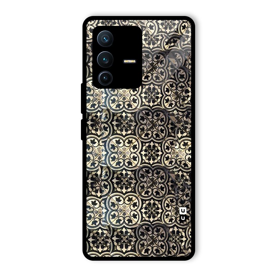 Abstract Tile Glass Back Case for Vivo V23 Pro