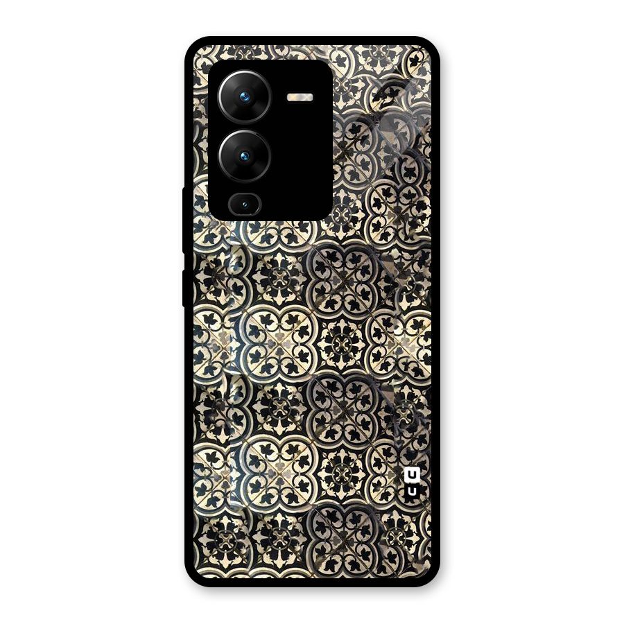 Abstract Tile Glass Back Case for Vivo V25 Pro