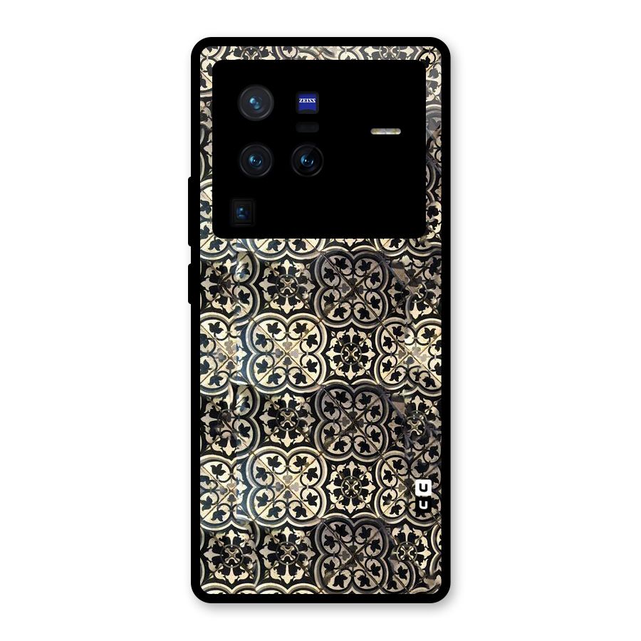 Abstract Tile Glass Back Case for Vivo X80 Pro
