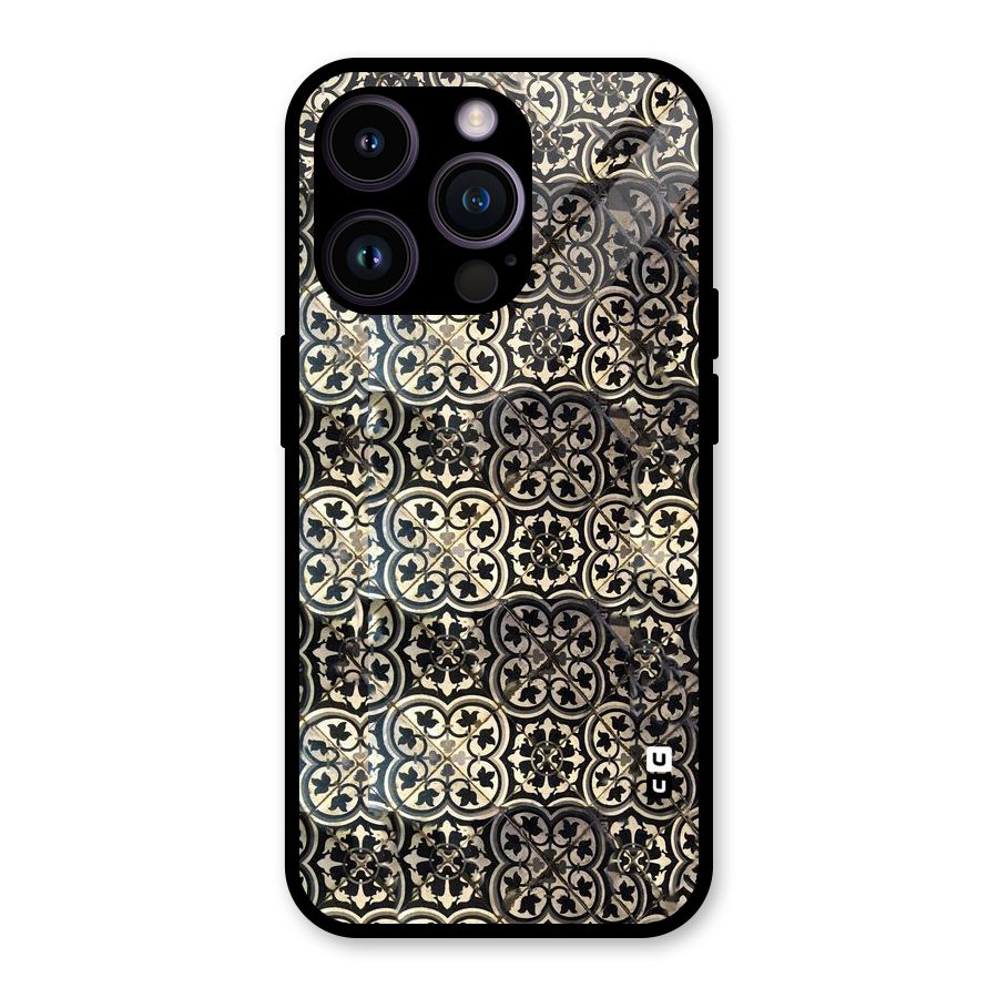 Abstract Tile Glass Back Case for iPhone 14 Pro