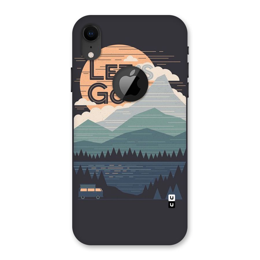 Abstract Travel Back Case for iPhone XR Logo Cut