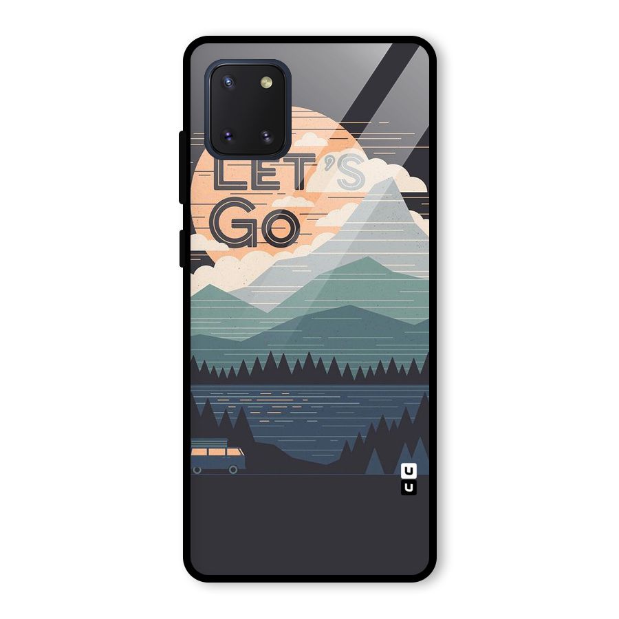 Abstract Travel Glass Back Case for Galaxy Note 10 Lite
