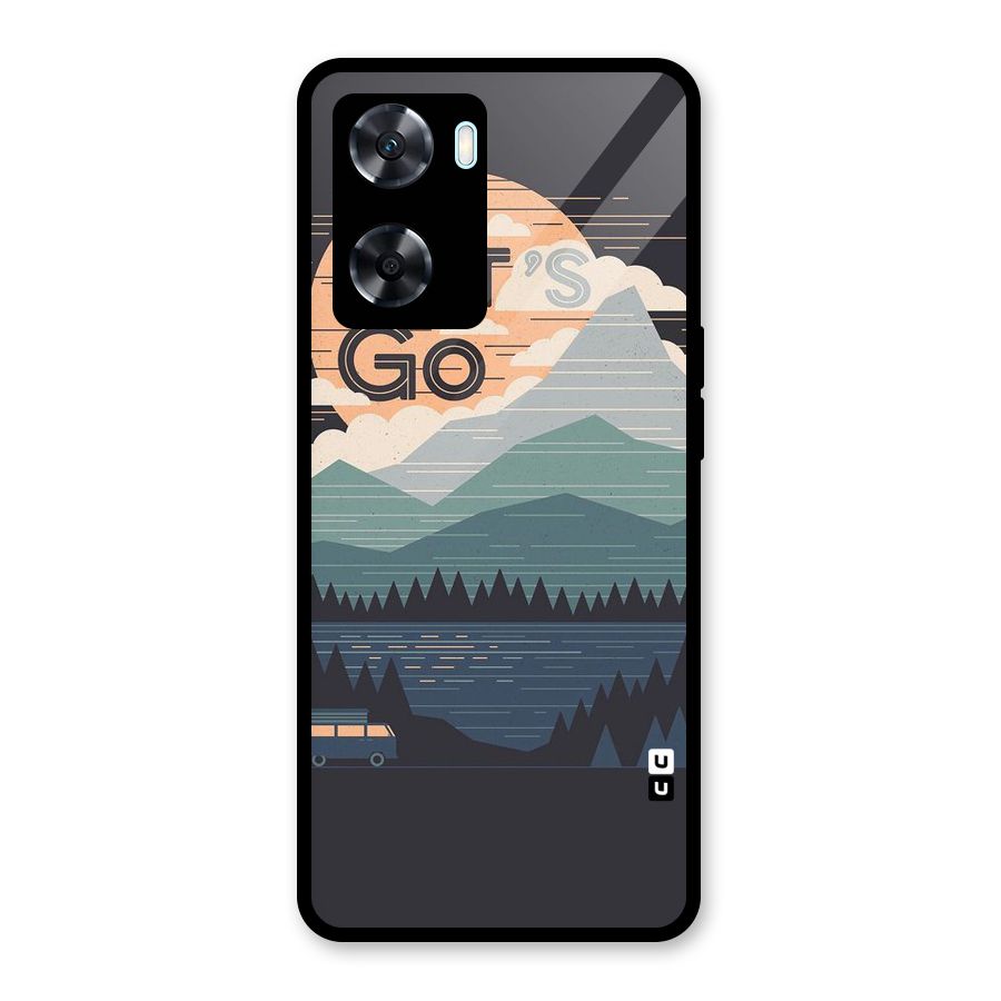 Abstract Travel Glass Back Case for Oppo A77