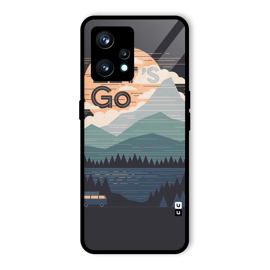 Abstract Travel Glass Back Case for Realme 9